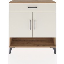 Arges Şifonyer 2 Raflı Tek Çekmeceli 2 Kapaklı 88X30X96 Çam-Aytaşı