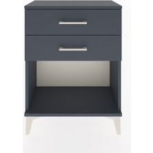 Arges Komodin 2 Çekmeceli 60X30X80 Antrasit-Antrasit