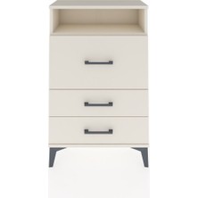 Arges Komodin Tek Raflı 3 Çekmeceli 60X30X96 Aytaşı-Aytaşı