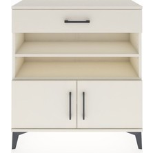 Arges Şifonyer 3 Raflı Tek Çekmeceli 2 Kapaklı 88X30X96 Aytaşı-Aytaşı