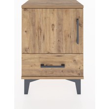 Arges Komodin 2 Raflı Tek Kapaklı 44X30X64 Çam-Çam
