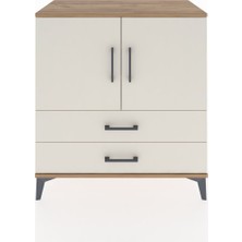 Hyperion Şifonyer 3 Raflı 2 Çekmeceli 2 Kapaklı 88X44X96 Çam-Aytaşı