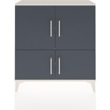 Arges Şifonyer 3 Raflı 4 Kapaklı 88X30X96 Aytaşı-Antrasit