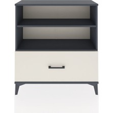 Arges Şifonyer 2 Raflı Tek Çekmeceli 88X30X96 Antrasit-Aytaşı