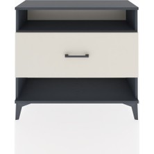 Arges Şifonyer Tek Raflı Tek Çekmeceli 88X30X80 Antrasit-Aytaşı