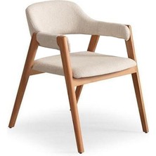 Valeri Ahşap Kollu Rahat Modern Sandalye
