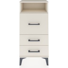 Arges Komodin Tek Raflı 3 Çekmeceli 44X30X96 Aytaşı-Aytaşı