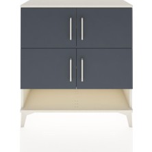 Arges Şifonyer 4 Raflı 4 Kapaklı 88X30X96 Aytaşı-Antrasit