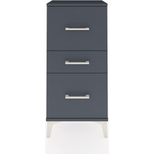 Arges Komodin 3 Çekmeceli 44X30X96 Antrasit-Antrasit