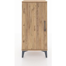 Arges Komodin 2 Raflı Tek Kapaklı 44X30X96 Çam-Çam