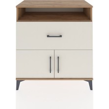 Hyperion Şifonyer Tek Raflı Tek Çekmeceli 2 Kapaklı 88X44X96 Çam-Aytaşı
