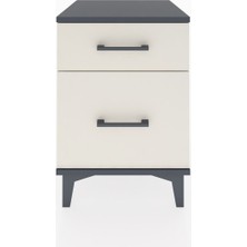 Hyperion Komodin 2 Çekmeceli 44X44X64 Antrasit-Aytaşı