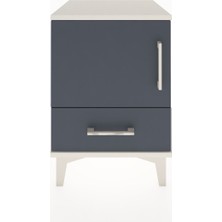 Hyperion Komodin Tek Raflı Tek Çekmeceli Tek Kapaklı 44X44X64 Aytaşı-Antrasit