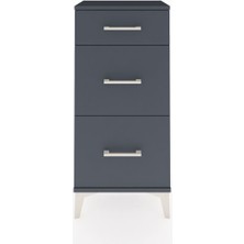Arges Komodin 3 Çekmeceli 44X30X96 Antrasit-Antrasit