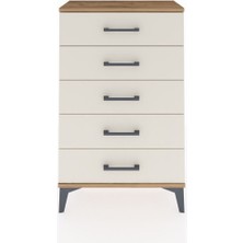 Arges Komodin 5 Çekmeceli 60X30X96 Çam-Aytaşı