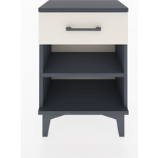 Arges Komodin Tek Raflı Tek Çekmeceli 44X30X64 Antrasit-Aytaşı