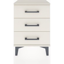 Arges Komodin 3 Çekmeceli 44X30X64 Aytaşı-Aytaşı