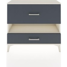 Arges Şifonyer Tek Raflı 2 Çekmeceli 88X30X80 Aytaşı-Antrasit