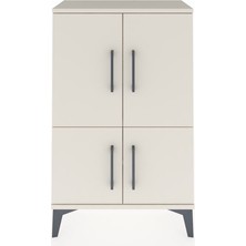 Arges Komodin 2 Raflı 4 Kapaklı 60X30X96 Aytaşı-Aytaşı