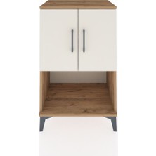 Hyperion Komodin 2 Raflı 2 Kapaklı 60X44X96 Çam-Aytaşı