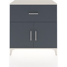 Hyperion Şifonyer Tek Raflı Tek Çekmeceli 2 Kapaklı 88X44X96 Aytaşı-Antrasit