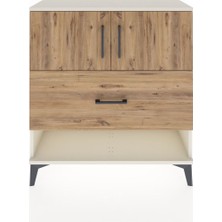 Arges Şifonyer 2 Raflı Tek Çekmeceli 2 Kapaklı 88X30X96 Aytaşı-Çam