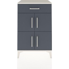 Hyperion Komodin Tek Raflı Tek Çekmeceli 4 Kapaklı 60X44X96 Aytaşı-Antrasit