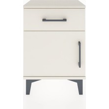 Arges Komodin Tek Raflı Tek Kapaklı 44X30X64 Aytaşı-Aytaşı