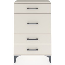 Arges Komodin 4 Çekmeceli 60X30X96 Aytaşı-Aytaşı