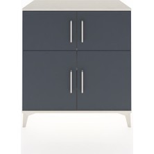 Hyperion Şifonyer 3 Raflı 4 Kapaklı 88X44X96 Aytaşı-Antrasit