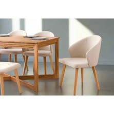 Estela Ahşap Modern Rahat Yemek Sandalyesi