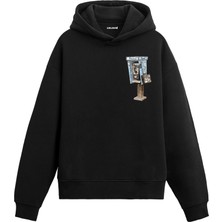 Colermi Telefon Kulübesi Tasarım Retro Sokak Stili Unisex Kapüşonlu Hoodie