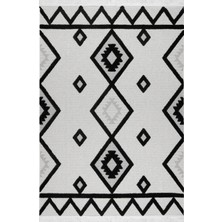Aren Halı Hook Çerçeveli Beyaz Polyester Makine Halısı