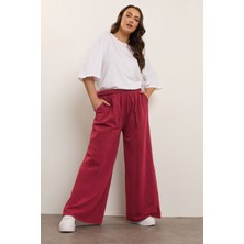 Büyük Beden Cepli Beli Lastikli Ipli Geniş Paçalı Eşofman Altı 304052