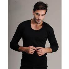 Hasyün Erkek Siyah %61 Yün Uzun Kol Fanila Atlet Içlik 4002 - 2 Adet