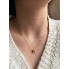 Harfli Kolye Gold Zincir