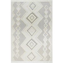 Aren Halı Frieth Modern Beyaz Polyester Makine Halısı