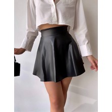 Kısa Deri Çan Etek H26599