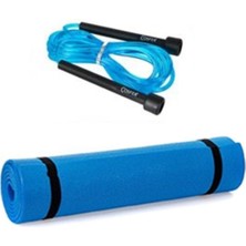 Pilates ve Yoga Minderi Atlama Kondisyon Ipi 2' Li Mavi Set