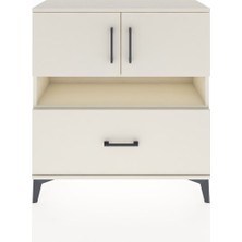 Arges Şifonyer 3 Raflı Tek Çekmeceli 2 Kapaklı 88X30X96 Aytaşı-Aytaşı