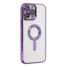 iPhone 12 Pro Max Lüx Magsaff Lazer Silikon Kılıf (Kamera Korumalı)