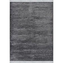 Aren Halı Galatone Modern Antrasit Pamuk ve Polyester Kaydırmaz Taban Jakarlı Makine Halısı