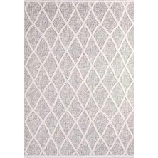 Aren Halı Sefro Geometrik Gri Iskandinav Desenli Polyester Makine Halısı