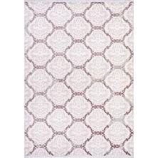 Aren Halı Pandino Geometrik Pembe Akrilik Makine Halısı