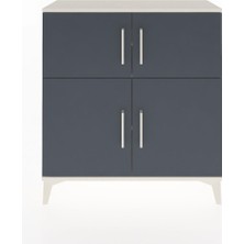 Arges Şifonyer 3 Raflı 4 Kapaklı 88X30X96 Aytaşı-Antrasit