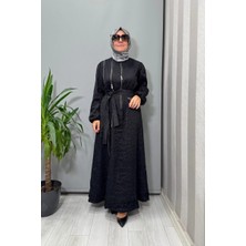 Misswhence Tafta Crush Elbise Siyah 38804