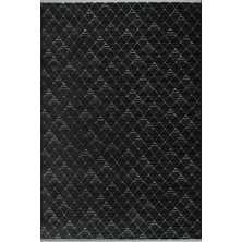 Aren Halı Munera Modern Antrasit Yıkanabilir Polyester,pamuk Makine Halısı