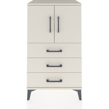 Hyperion Komodin 2 Raflı 3 Çekmeceli 2 Kapaklı 60X44X106 Aytaşı-Aytaşı