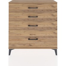 Arges Şifonyer 4 Çekmeceli 88X30X96 Çam-Çam