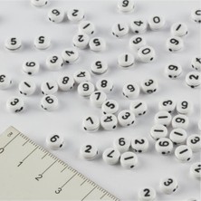 Rakam Yuvarlak Boncuk 30 Gram